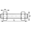 Zylinderstift und muttern UNC 1/2.inch x MM Edelstahl A193 B8 / A194 GR8